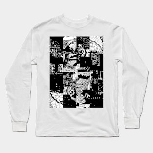 Grid Halftone Long Sleeve T-Shirt